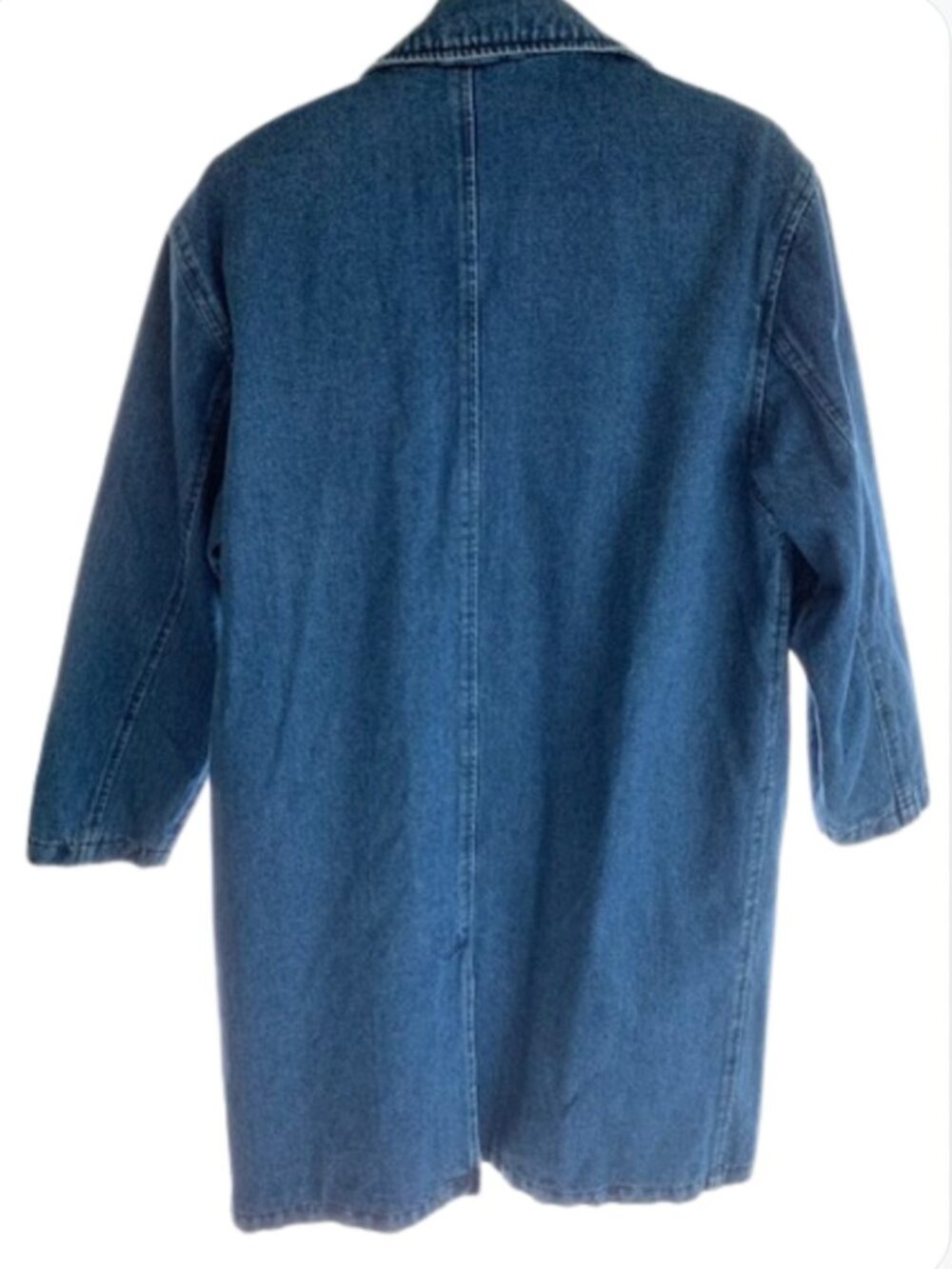 Vintage Brandon Thomas 100% Denim Blue Chore Barn Jacket w lining Y2K - Picture 5 of 16